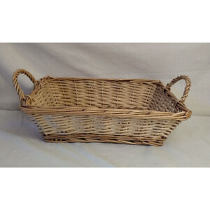 Vintage Woven & Rattan 13 1/2" Rectangular Bread/Pastry/Gift Basket